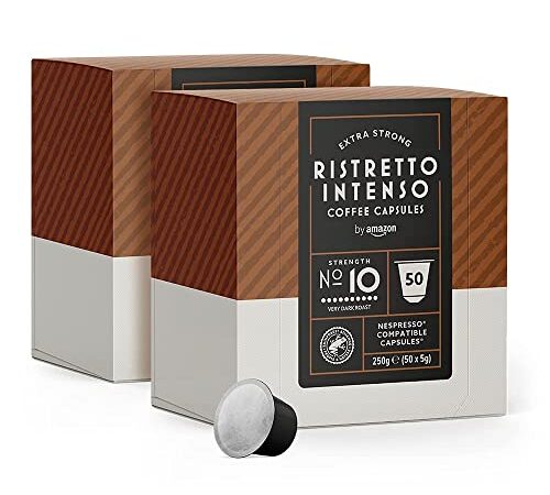 by Amazon Cápsulas Ristretto Intenso, compatibles con Nespresso - 100 cápsulas (2 x 50)