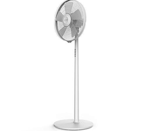 Cecotec Ventilador de pie con Mando a Distancia y Temporizador EnergySilence 540 Smart. 55 W, 5 Aspas de 40 cm de Diámetro, Oscilante, 3 Velocidades, 2 Alturas, Motor de Cobre, Blanco