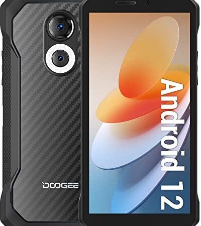 DOOGEE S61 [2022] Movil Resistente Agua y Golpes 6+64GB, Octa-Core, Android 12 Teléfono Resistente 4G, 20MP Visión Nocturna Cámara, 5180mAh Batería, 6”HD Móvil Rugerizado IP68 IP69K/NFC/Face ID-KEVLAR