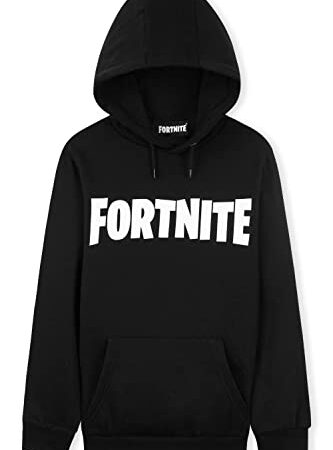 Fortnite Sudadera Niño, Ropa para Niño De Videojuego, Sudadera con Capucha para Niños, Gamer Regalos 7-15 Años (11-12 años, Negro)