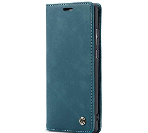 JMstore Funda Compatible con Huawei P20 Pro, Magnético Carcasa Funda Móvil Billetera Cuero Funda con Tapa Libro Caso Soporte Plegable (Azul)