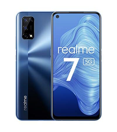 realme 7 5G - smartphone de 6.5, 6GB RAM + 128GB de ROM, 120Hz Ultra Smooth Display, 48MP Quad Camera, batería con 5000mAh y carga de 30W Dart Charge, Color Azul [Versión ES/PT]