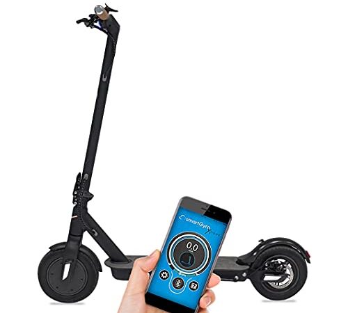 SmartGyro Baggio 10 V4 - Patinete Eléctrico Scooter de Batería, Motor de 500W, App para Smartphone, Ruedas de 10" Neumáticas, Plegable, Batería de 8.8 Ah, Negro