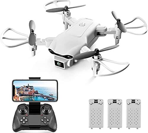 4DRC V9 Mini Drone con Cámara 720P HD Plegable FPV Control de Voz, Control de Gestos, Trayectoria de Vuelo, Vuelo Circular, Rotación de Alta Velocidad, FILP 3D, Sensor G, Modo sin Cabeza