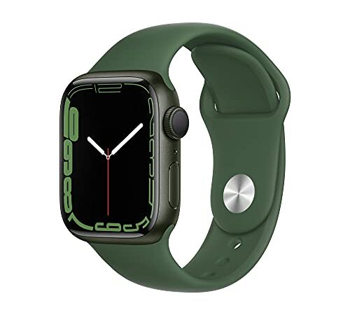 Apple Watch Series 7 (GPS) - Caja de Aluminio en Verde de 41 mm - Correa Deportiva Verde trébol - Talla única