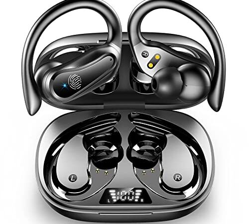 Auriculares Inalámbricos Deportivos Auriculares Bluetooth 5.3, Cascos Inalambricos con HD Mic, 42Hrs Estéreo, Audifonos Deporte IP7 Impermeable, Cancelación de Ruido In-Ear Auriculares Running [2022]