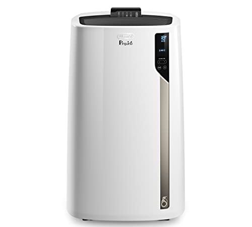 De'Longhi Pingüino PACEL98 ECO Silent Aire Acondicionado Portátil Silencioso con Tecnología Eco Real Feel, Interfaz Digital, Función Deshumidificadora, 2,7 kW, 64 dB, Plástico, Blanco