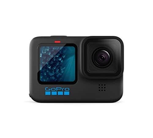GoPro HERO11 Black - Cámara de acción a Prueba de Agua con Video Ultra HD 5.3K60, Fotos de 27MP, Sensor de Imagen de 1/1.9", transmisión en Vivo, cámara Web, estabilización