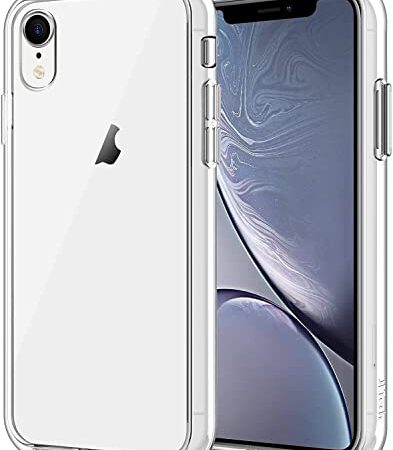 JETech Funda Compatible iPhone XR 6,1", Carcasa Absorción de Impacto (Transparente)