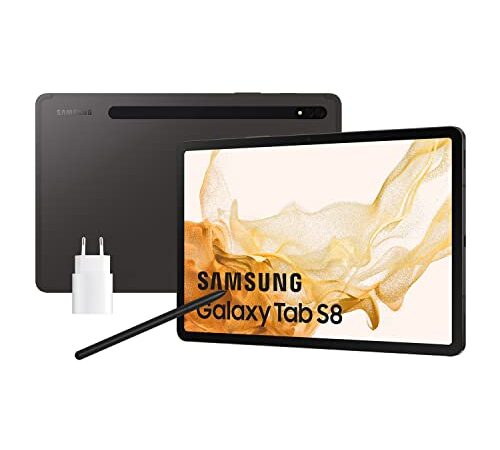 Samsung Galaxy Tab S8 con Cargador – Tablet Android de 11 Pulgadas, 128 GB, WiFi, Negro (Versión Española)