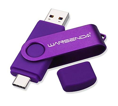 Wansenda - Memoria USB Tipo C USB 3.0 de 128GB USB C Pen Drive Dual OTG Flash Drive para Samsung Galaxy S8 / S8 + / S9 / S9 + / S10, Note 8, LG G6, V30, Google Pixel XL