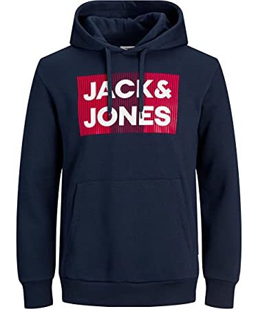 Jack & Jones Jjecorp Logo Sweat Hood Noos Sudadera, Navy Blue, M para Hombre