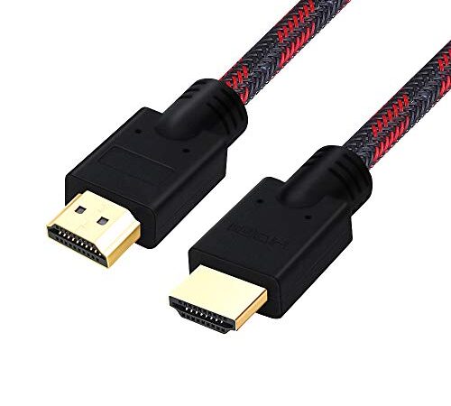 Shuliancable Cable HDMI, Compatible con Ethernet,Retorno de Audio, Compatible con Fire TV, 3D, vídeo 1080p y ARC, Playstation PS3 PC (1M, Black)